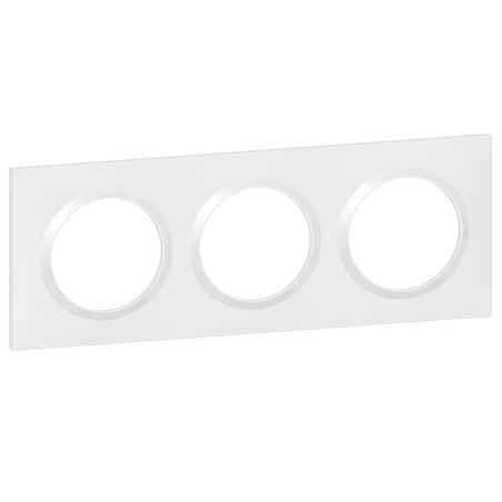 600803 Legrand - Dooxie Plaque de finition carrée 3 postes - Blanc