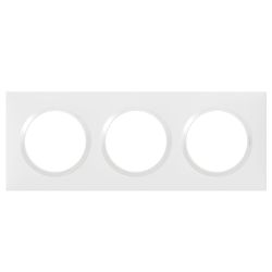 600803 Legrand - Dooxie Plaque de finition carrée 3 postes - Blanc