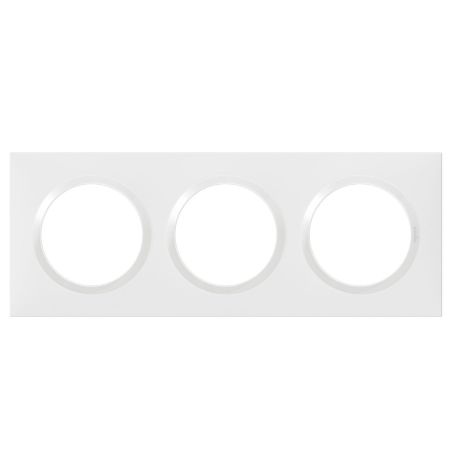 600803 Legrand - Dooxie Plaque de finition carrée 3 postes - Blanc