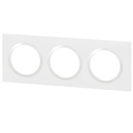 600803 Legrand - Dooxie Plaque de finition carrée 3 postes - Blanc