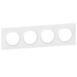 600804 Legrand - Dooxie Plaque de finition carrée 4 postes - Blanc