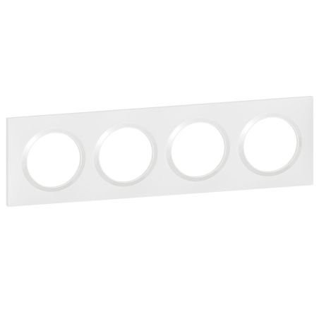 600804 Legrand - Dooxie Plaque de finition carrée 4 postes - Blanc