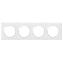 600804 Legrand - Dooxie Plaque de finition carrée 4 postes - Blanc