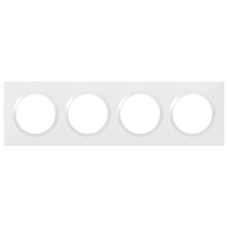 600804 Legrand - Dooxie Plaque de finition carrée 4 postes - Blanc