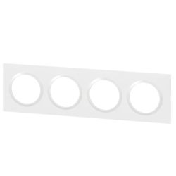 600804 Legrand - Dooxie Plaque de finition carrée 4 postes - Blanc