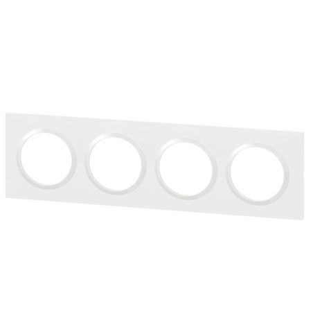 600804 Legrand - Dooxie Plaque de finition carrée 4 postes - Blanc