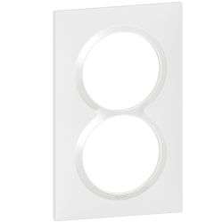 600807 Legrand - Dooxie Plaque de finition carrée 2 postes entraxe 57 mm - Blanc