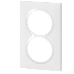 600807 Legrand - Dooxie Plaque de finition carrée 2 postes entraxe 57 mm - Blanc
