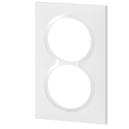600807 Legrand - Dooxie Plaque de finition carrée 2 postes entraxe 57 mm - Blanc