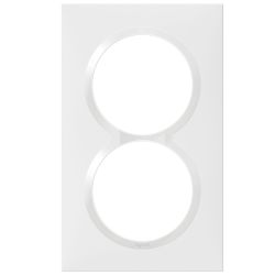 600807 Legrand - Dooxie Plaque de finition carrée 2 postes entraxe 57 mm - Blanc
