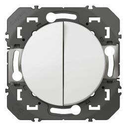 600031 Legrand - Dooxie Transformeur 5 fonctions va-et-vient et poussoir - Blanc