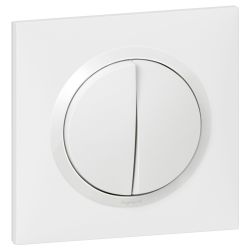 600731 Legrand - Dooxie One Transformeur 5 fonctions livré avec plaque carrée et griffes - Blanc