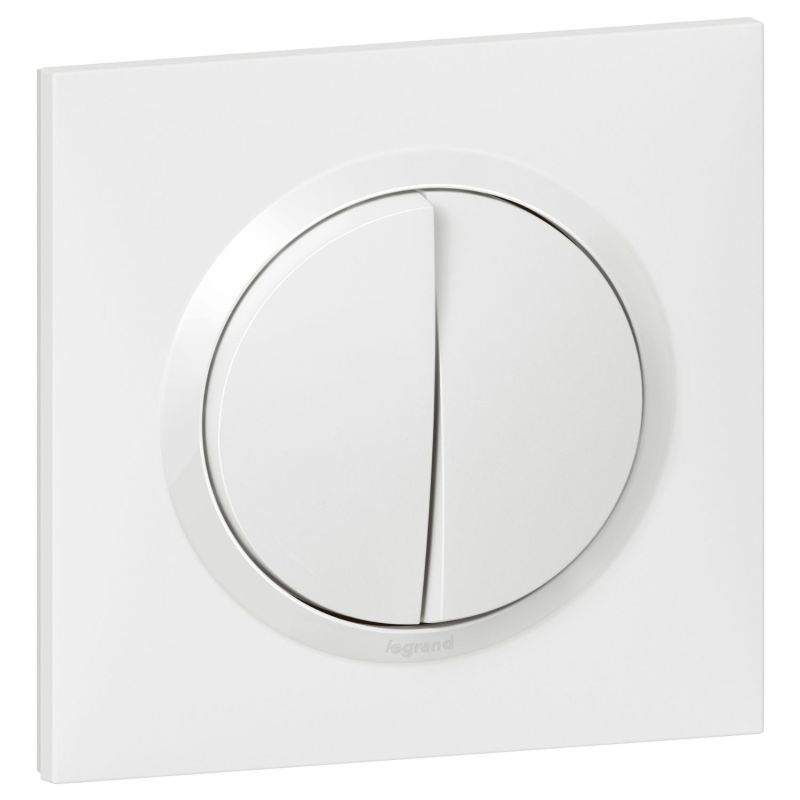 600731 Legrand - Dooxie One Transformeur 5 fonctions livré avec plaque carrée et griffes - Blanc