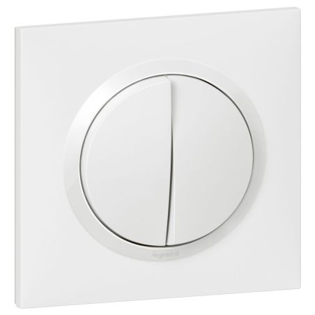 600731 Legrand - Dooxie One Transformeur 5 fonctions livré avec plaque carrée et griffes - Blanc