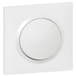 600701 Legrand - Dooxie One Va-et-vient complet 1 poste 10A livré avec plaque carrée et griffes - Blanc