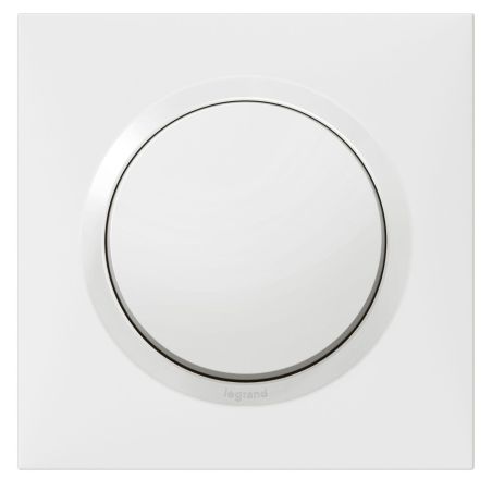 600701 Legrand - Dooxie One Va-et-vient complet 1 poste 10A livré avec plaque carrée et griffes - Blanc