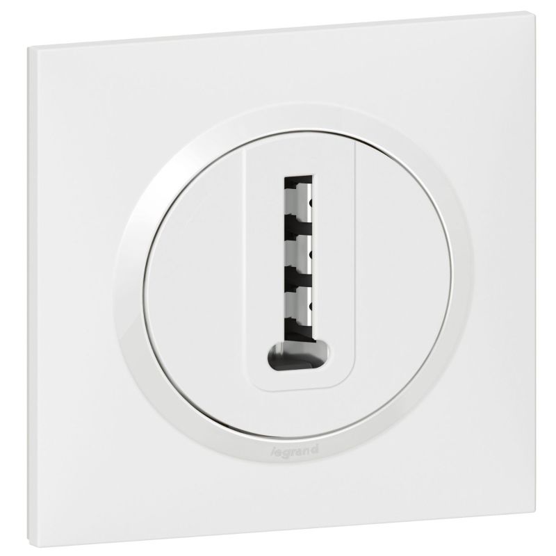 600768 Legrand - Dooxie One Prise téléphone en T livrée avec plaque et griffes - Blanc