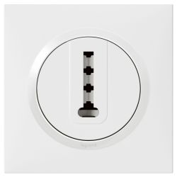 600768 Legrand - Dooxie One Prise téléphone en T livrée avec plaque et griffes - Blanc
