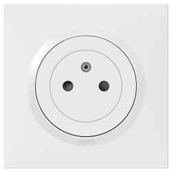 600735 Legrand - Dooxie One Prise de courant 2P+T Surface 16A livrée avec plaque et griffes - Blanc
