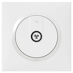600751 Legrand - Dooxie One Prise TV étoile blindée livrée avec plaque et griffes - Blanc
