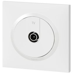 600751 Legrand - Dooxie One Prise TV étoile blindée livrée avec plaque et griffes - Blanc