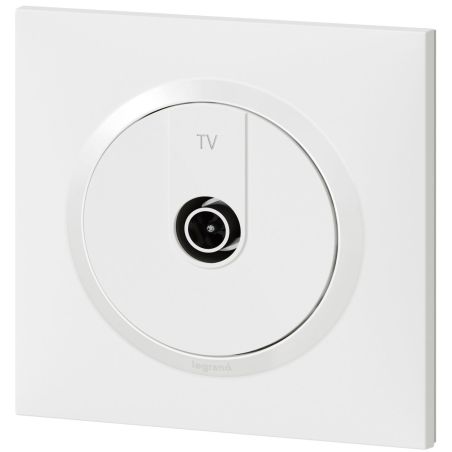 600751 Legrand - Dooxie One Prise TV étoile blindée livrée avec plaque et griffes - Blanc