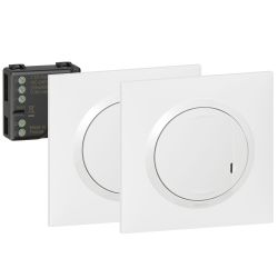 600699 Legrand - Dooxie Prêt-à-poser créer un va-et-vient 2 commandes sans fil + 1 micromodule - Blanc