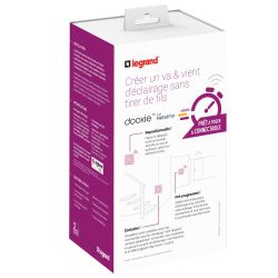 600692 Legrand - Dooxie Prêt-à-poser créer un va-et-vient 1 commande sans fil + 1 inter 230V - Blanc