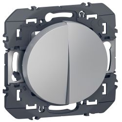600131 Legrand - Dooxie Transformeur 5 fonctions va-et-vient et poussoir - Aluminium