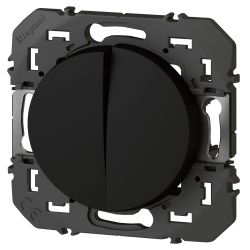 600231 Legrand - Dooxie Transformeur 5 fonctions va-et-vient et poussoir - Noir