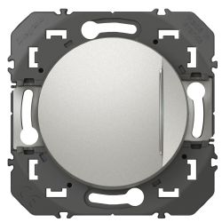600111 Legrand - Dooxie Interrupteur ou va-et-vient avec voyant lumineux 10A 250V - Aluminium