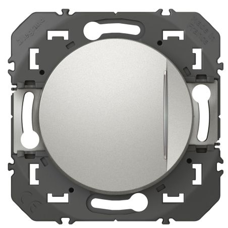600111 Legrand - Dooxie Interrupteur ou va-et-vient avec voyant lumineux 10A 250V - Aluminium