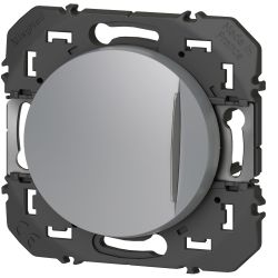600111 Legrand - Dooxie Interrupteur ou va-et-vient avec voyant lumineux 10A 250V - Aluminium