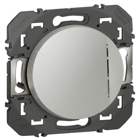 600109 Legrand - Dooxie Interrupteur ou va-et-vient avec témoin lumineux 10A 250V - Aluminium