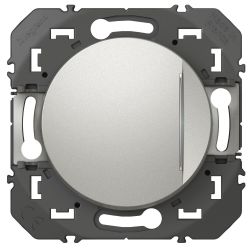 600109 Legrand - Dooxie Interrupteur ou va-et-vient avec témoin lumineux 10A 250V - Aluminium