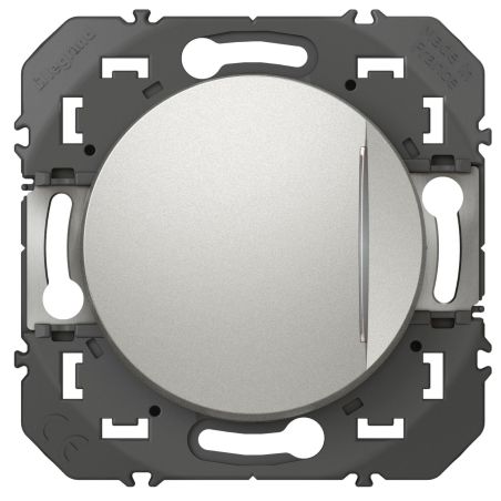 600109 Legrand - Dooxie Interrupteur ou va-et-vient avec témoin lumineux 10A 250V - Aluminium