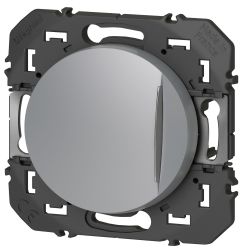 600109 Legrand - Dooxie Interrupteur ou va-et-vient avec témoin lumineux 10A 250V - Aluminium