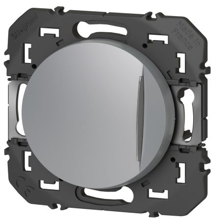 600109 Legrand - Dooxie Interrupteur ou va-et-vient avec témoin lumineux 10A 250V - Aluminium