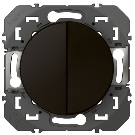 600208 Legrand - Dooxie Double poussoir 6A 250V - Noir