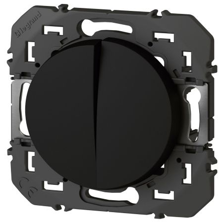 600208 Legrand - Dooxie Double poussoir 6A 250V - Noir
