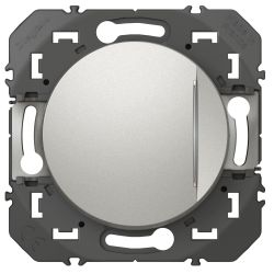 600116 Legrand - Dooxie Poussoir simple avec voyant lumineux 6A 250V - Aluminium