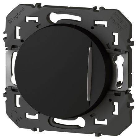 600216 Legrand - Dooxie Poussoir simple avec voyant lumineux 6A 250V - Noir