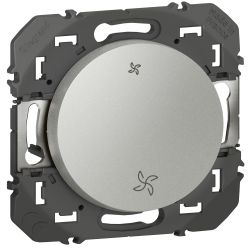 600107 Legrand - Dooxie Interrupteur commande VMC 2 vitesses - Aluminium