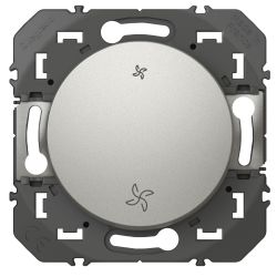 600107 Legrand - Dooxie Interrupteur commande VMC 2 vitesses - Aluminium