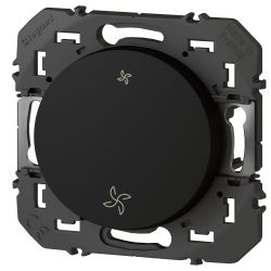 600207 Legrand - Dooxie Interrupteur commande VMC 2 vitesses - Noir