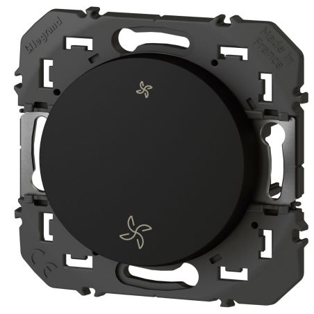 600207 Legrand - Dooxie Interrupteur commande VMC 2 vitesses - Noir