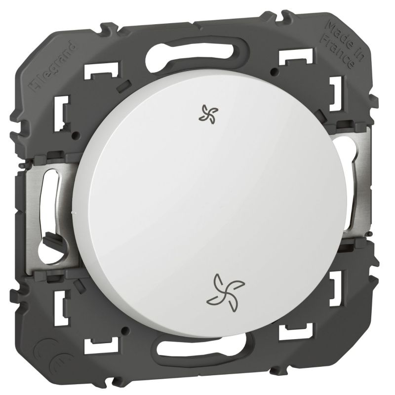 600006 Legrand - Dooxie Poussoir commande VMC 2 vitesses - Blanc