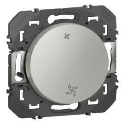 600106 Legrand - Dooxie Poussoir commande VMC 2 vitesses - Aluminium