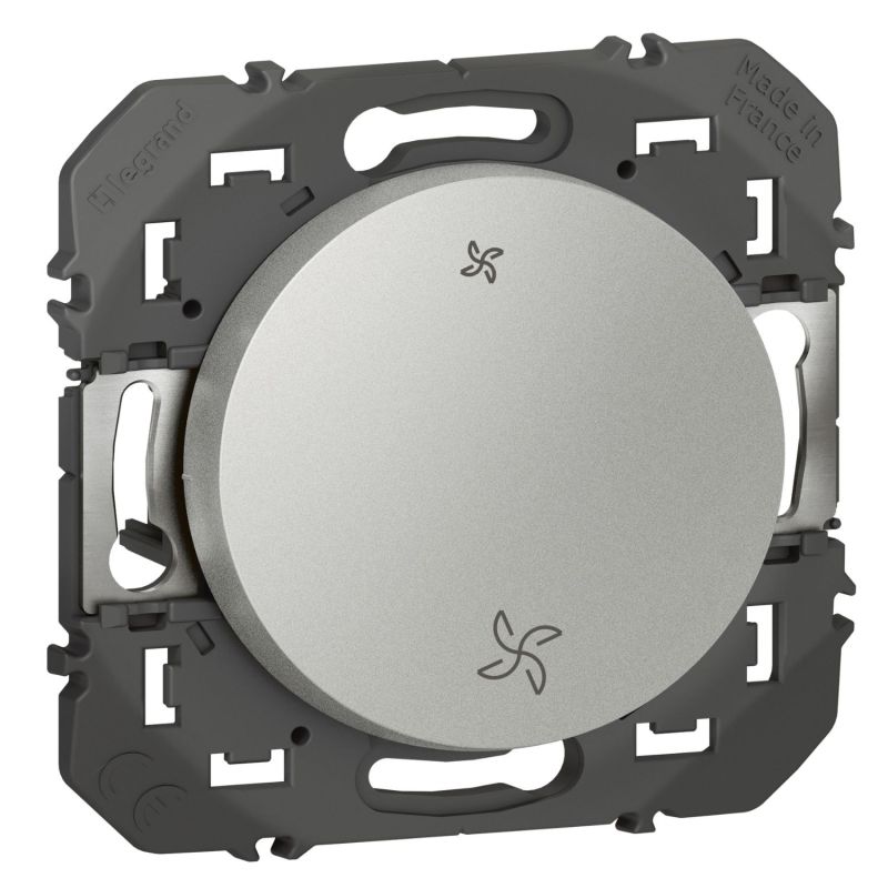 600106 Legrand - Dooxie Poussoir commande VMC 2 vitesses - Aluminium