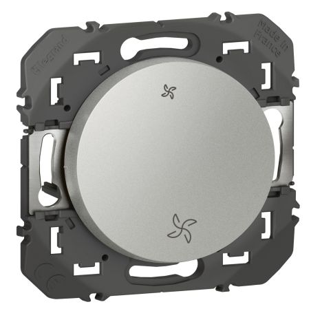 600106 Legrand - Dooxie Poussoir commande VMC 2 vitesses - Aluminium